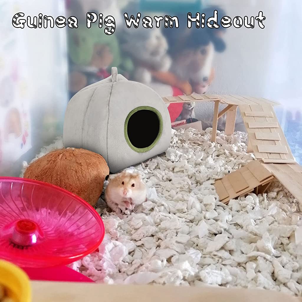 Qpets Hamster Cage Soft Plush Hamster Bed Washable Hamster Cage Accessories Small Pet Bed Hideout for Chinchilla, Hamster, Hedgehog(Grey, 1 pcs) Qpets Hamster Cage Soft Plush Hamster Bed Washable Hamster Cage Accessories Small Pet Bed Hideout for Chinchilla, Hamster, Hedgehog(Grey, 1 pcs)